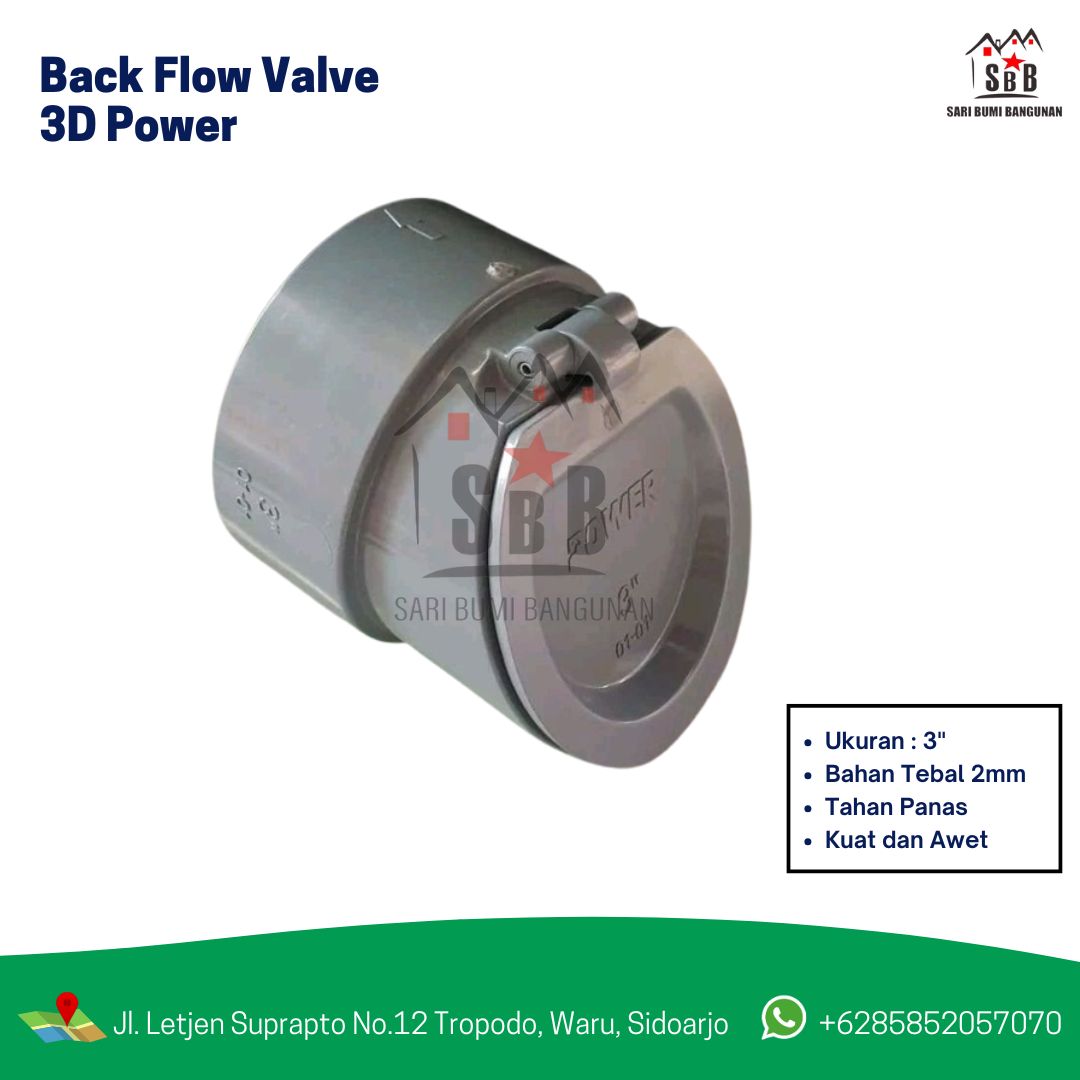 Backflow Valve 3D Power